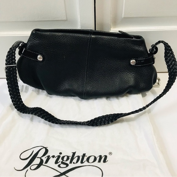 BRIGHTON Trish Black Leather Small Handbag - Picture 2 of 8